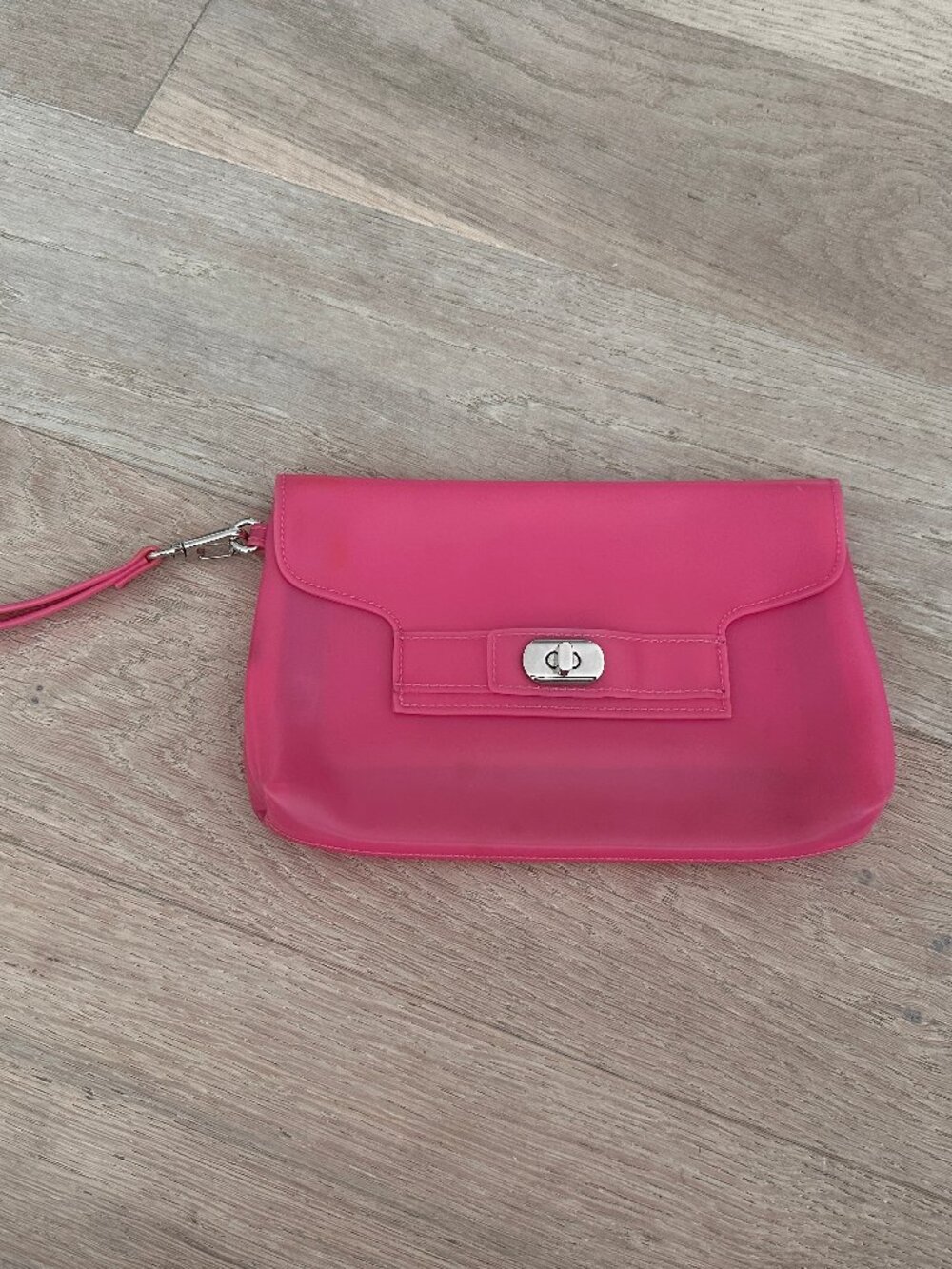 Bright Pink Jelly Clutch